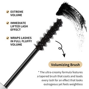 มาสคาร่าไฟเบอร์ 4 มิติ แบรนด์ส่วนตัว สูตรวีแกน กันน้ำ เพิ่มความยาว หนา ฟู ติดทนนาน สีดำ ขายส่ง - Product Image 5