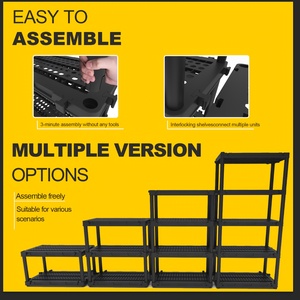 Étagère de rangement en plastique à 5 niveaux de 1840 mm, unité d'étagérage de moyenne capacité, rayonnage en plastique pour <span class=keywords><strong>garage</strong></span> - Product Image 2
