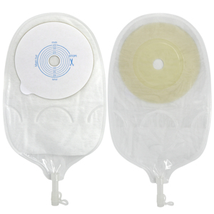 Manufacturers directly supply medical supplies white non-woven all-in-one ostomy drainage bag