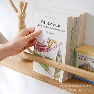 Cross-border creative solid wood wall <b>shelf</b>, wall-mounted book and magazine <b>rack</b>, newspaper and magazine <b>shelf</b>, picture book - Product Image 3