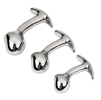 Alliage d'aluminium 3 tailles Plug anal Masseur de prostate Perles Butt Sex Toy for Male