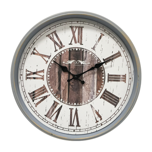 레트로 농촌 스타일 골동품 단일 얼굴 바늘 디스플레이 간단한 골동품 스타일 장식 벽 시계와 12 인치 석영 벽시계 - Product Image 4