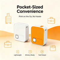 Imprimante d'étiquettes portable POFAM 5.3, imprimante thermique d'autocollants 203 dpi avec édition via application, largeur d'impression 12 mm, batterie 800 mAh, en stock
