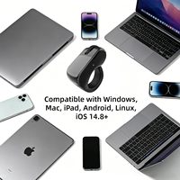 Ratón de Anillo con Bluetooth 5.3, Inalámbrico, Recargable, con Panel Táctil, Control Remoto con Función de Desplazamiento para Laptop, PC, Tablet, Smart TV, Presentaciones