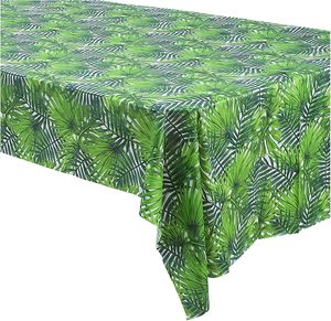 HIPIE Tropical Luau nappe en plastique Hawaii feuilles de palmier couverture de Table pour bébé fête d'anniversaire été Zoo <span class=keywords><strong>Jungle</strong></span> <span class=keywords><strong>Safari</strong></span> thème - Product Image 1