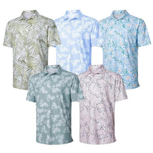 เสื้อโปโลผู้ชายพิมพ์ลายแขนสั้นคอปกเสื้อกีฬากอล์ฟใส่สบาย - Product Image 1