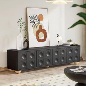Mueble de TV Estilo Francés Color Crema, Diseño Retro Minimalista para Sala de Estar con Almacenamiento - Product Image 3