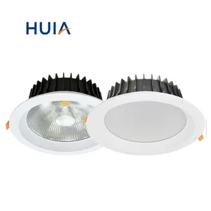 Intérieur Dimmable IP65 Cob Down Lumières Plafond Encastré Anti-éblouissement Éclairage Commercial Led Downlight