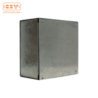 Boîte de jonction en acier galvanisé 200x200x105mm avec couvercle à vis, conforme à la norme NEC, résistante aux intempéries