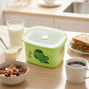 Kids Bento <strong>Lunch</strong> <strong>Box</strong> Cute Cartoon Superhero Plastic Leak Proof Food Storage Container Food Grade BPA Free for School Children - Product Image 2