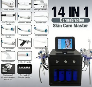 Système d'hydro-microdermabrasion 14 en 1 pour le traitement de la peau, appareil d'hydro-dermabrasion pour l'hydratation de la peau, <span class=keywords><strong>machine</strong></span> de beauté hydro - Product Image 1