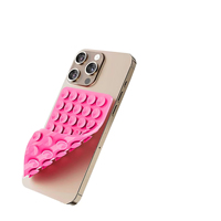 Vente en gros, en vrac, étui de téléphone portable à montage adhésif, accessoire pour téléphone portable, jouet, miroir, téléphone portable à ventouse en silicone