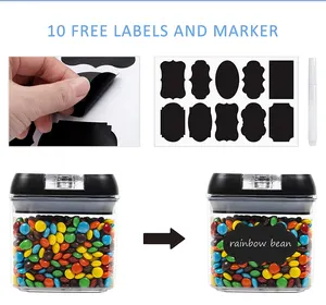 핫 세일 고품질 새로운 디자인 식품 저장 용기 밀폐 식품 저장 아기 컨테이너 플라스틱 뚜껑 세트