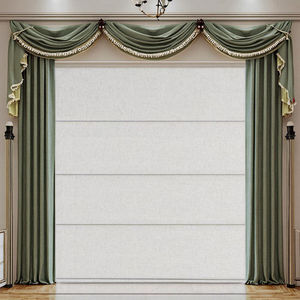 Persianas romanas con ojales personalizables vintage con función opaca estilo europeo-americano para sala de estar <span class=keywords><strong>y</strong></span> oficina - Product Image 1
