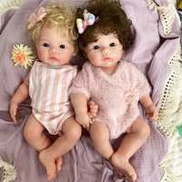 Poupée Reborn en Silicone Faite à la Main de 18 Pouces, Fille, avec Sucette, Expression Mignonne, Compagnon Réconfortant, Figurine de Collection