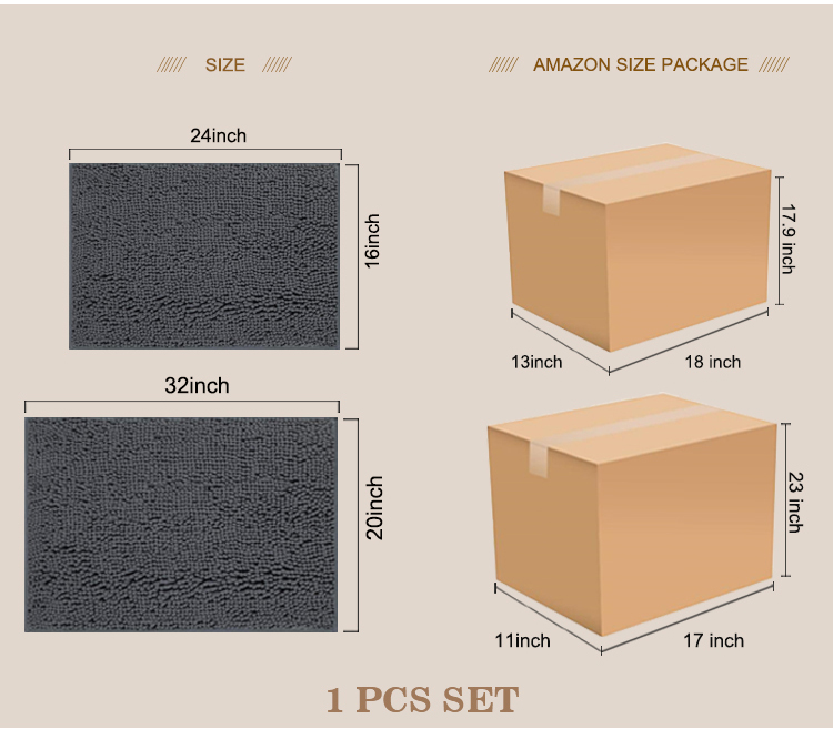 Bathroom Washable Comfortable Anti Skid Soft Shaggy Absorbent Water chenille carpet (图9)