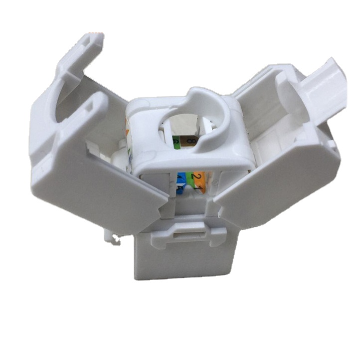 CAT5E RJ45 8P8C data keystone jack 180 Degree