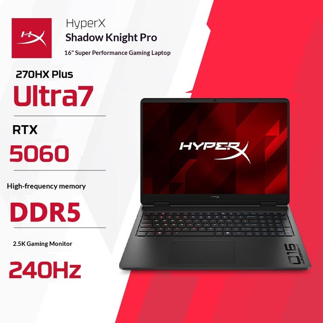 New HPs HyperX OMEN PRO 16 AI High-end Laptop PC Intel Core Ultra 7 270HX Plus 16G/32G RAM 512G/1TB SSD RTX5060-8G 2.5K QHD240Hz