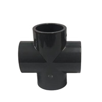 Conexión de Tubería Flexible de PVC de Alta Presión, Estándar DIN, 1 Pulgada, UPVC, Cruzada, Igual a DN25, 4 Vías