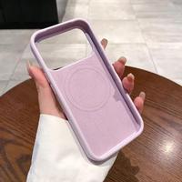 Coque de téléphone pour iPhone 14 15 16 17 Pro Max, Apple 17 Air, charge magnétique sans fil, silicone liquide mat