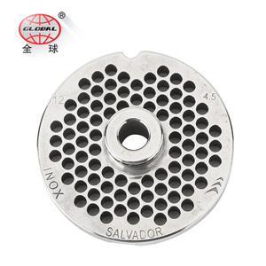 TSM #22 Stainless Steel Meat Grinder Plate – 3/8" Thick, 10mm Holes, With Hub For Easy Attachment