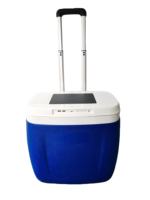 Glacière à roulettes 36L en PE avec panneau solaire et haut-parleur Bluetooth 5.0, étanche, maintien de la glace pendant 5 jours pour le vin et les pique-niques en extérieur