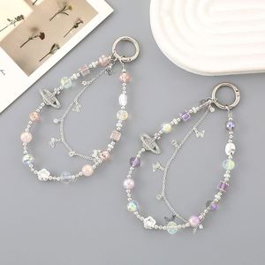 Llavero Colgante de Lujo con Cadena Doble y Mariposa de Cristal de Alta Gama para Bolso - Product Image 1
