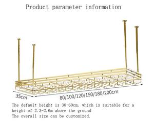 Accueil Restaurant étagère à vin rouge bar magasin de thé au lait étagère à verres à vin suspendus - Product Image 6