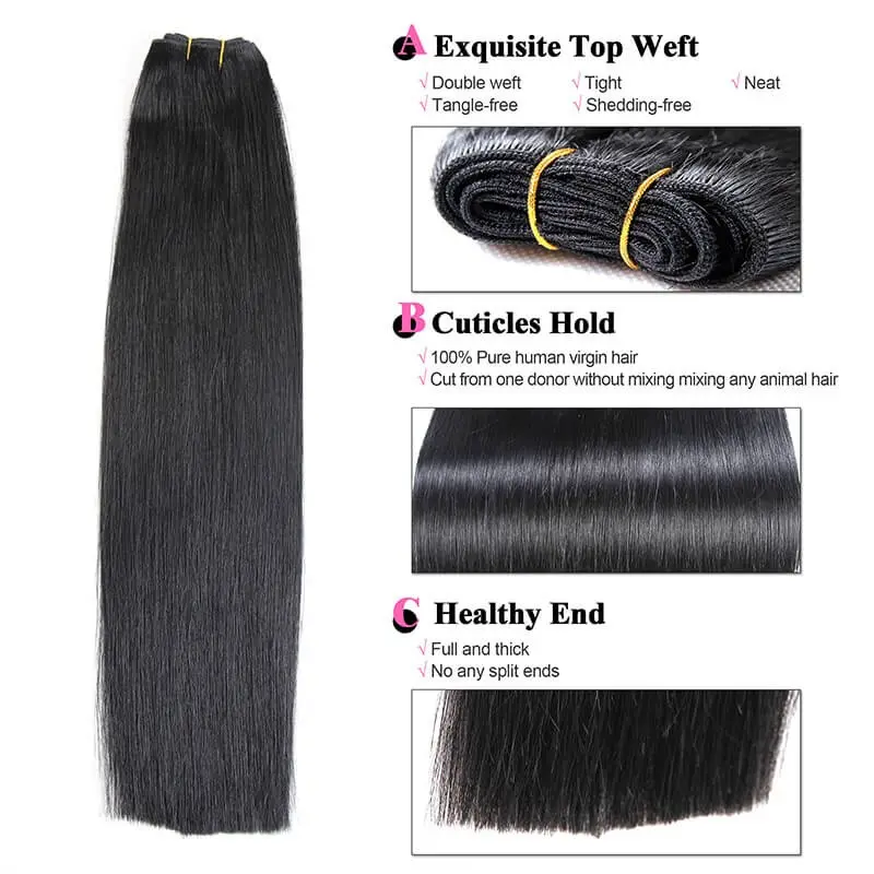 Cuticle Aligned Cambodian Unprocessed Human Hair Weave/weft
