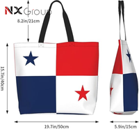 Bolsa de Mano Grande con Diseño de Logotipo Personalizado, Bolsa de Compras Casual, Bolsa de Supermercado Estilo Panamá
