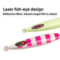 Leurre Artificiel Luya en Plaque de Fer, Type Os de Poisson Inversé, Haute Luminosité Longue Durée pour la Pêche en Mer