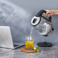 Nouvelle conception, bouilloire électrique en verre 220v 1500w 1.8L avec fonction maintien au chaud et arrêt automatique pour usage domestique et hôtelier