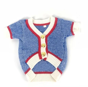 Dog Sweater Luxury Fashion Logo Knitted Pet Sweater Vintage Wool Cotton Winter Designer Dog Knitwear <b>Puppy</b> Winter Sweater OEM - Product Image 6
