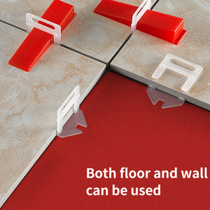 100pcs tường/sàn gạch leveler miếng đệm gạch san lấp mặt bằng hệ thống với nêm và clip gạch phụ kiện để điều chỉnh - Product Image 3
