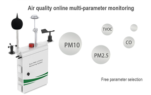 Attrezzatura per il Monitoraggio della Qualità dell'Aria <span class=keywords><strong>PM</strong></span> 2.5 <span class=keywords><strong>PM</strong></span> <span class=keywords><strong>10</strong></span> CO SO2 NO2 O3 VOC Sistema di Gas Stazione Sensore Velocità e Direzione del Vento Monitoraggio della Pressione - Product Image 2