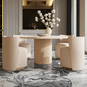 Felly durevole legno di quercia moderno Set da pranzo 4 posti <span class=keywords><strong>con</strong></span> <span class=keywords><strong>sedie</strong></span> stile di lusso contemporaneo <span class=keywords><strong>tavolo</strong></span> da pranzo mobili - Product Image 3