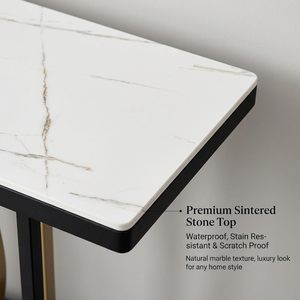 Light Luxury Foyer Tables Italian Style Wall Mounted Banner Entrance Door <b>Console</b> Table Supply Table Marble Rock Cabinet - Product Image 4