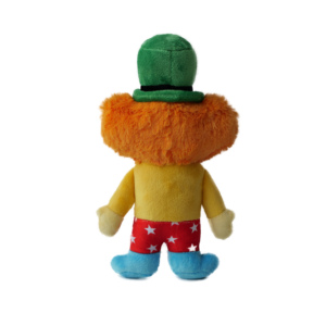 Nuovo Design di alta qualità all'ingrosso Clown da circo con un cappello su un monociclo giocattoli per cani peluche cane giocattolo da masticare - Product Image 6