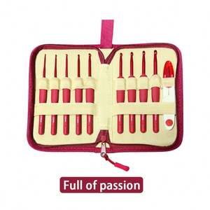 Crochets en aluminium MHK35 avec poignée en silicone Prt, aiguilles à tricoter pour tresses, aiguilles à tricoter, outil de tricot - Product Image 2