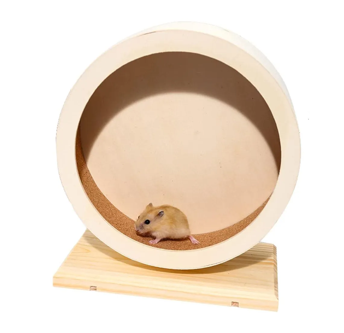 Hamster Wooden Silent Wheel, Small Animal Exercise Wheel Accessories, Quiet Spinner Hamster Running Wheels Toys