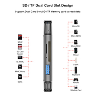 Lector de tarjetas de alta velocidad de transferencia SD TF tipo C a USB A 3,0 y adaptador Micro Memory OTG para computadora portátil