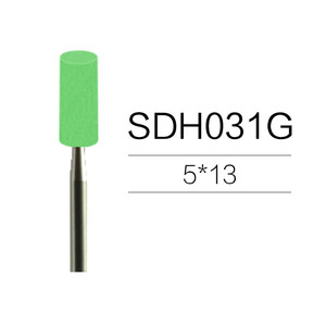 หัวเจียรฟันเซอร์โคเนีย 5x13 มม. ทรงกระบอก สีเขียว SDH031G สำหรับขัดฟันปลอม - Product Image 1