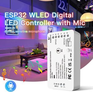 Controlador LED GLEDOPTO ESP32 <span class=keywords><strong>WLED</strong></span> con Función MIC, Compatible con Más de 100 Tipos de LED Direccionables, DC5-24V, 800 LEDs, Certificado por la FCC (Moderno) - Product Image 2