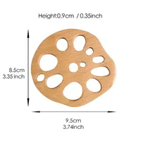 Sous-verres en bois mignon décoratif Lotus racine tasse Pad écologique hêtre caboteur réutilisable tapis creux pour vaisselle bol assiette