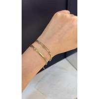Pulsera de Serpiente de Oro Sólido de 18K de Lujo, Altamente Pulida, Flexible, Resistente al Deslustre, Joyería de Declaración, Regalo para Fiesta