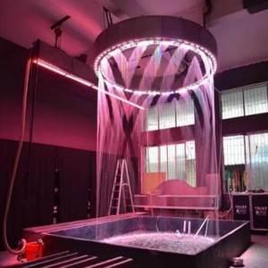 Fontaine à rideau d'eau moderne en acier inoxydable Yanyi Waterscape, design à double couche, performances numériques, garantie de 2 ans - Product Image 3