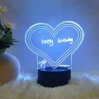 Tableau d'affichage effaçable à sec en acrylique émettant de la lumière LED 16 couleurs Mémo de bureau vierge personnalisé pour chambre d'enfant Caractéristiques de la maison intelligente