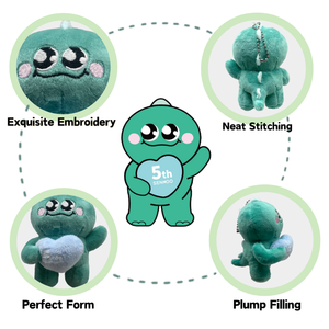 Chất lượng cao 4in plushie sang trọng nhà sản xuất tùy chỉnh plushie Keychain sang trọng Keychain tùy chỉnh sang trọng quyến rũ - Product Image 3