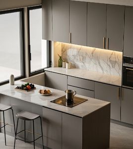 Muebles de Cocina de Diseño Moderno, Juegos de Gabinetes de Cocina de Madera Maciza, Gabinetes de Cocina de Lujo Personalizados con Isla - Product Image 2