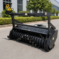 Broyeur à tambour 60 pouces à haut débit hydraulique pour débroussaillage, déchiquetage de souches et défrichement, compatible chargeuse compacte CAT